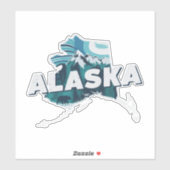 Retro Alaska Aufkleber (Blatt)