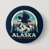 Retro Alaska Button (Vorderseite)