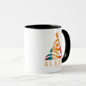 Retro Alaska Kayaking Tasse (VorderseiteRechts)