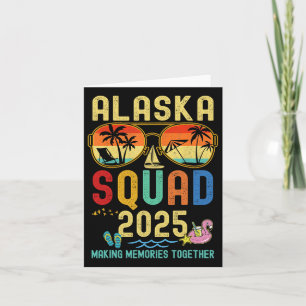 Retro Alaska Kreuzfahrt Urlaub 2025 Familie Freund Karte