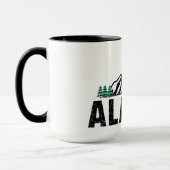 Retro Alaska Mountain Sunset Tasse (Links)