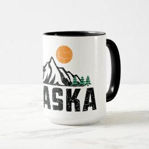 Retro Alaska Mountain Sunset Tasse