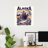 Retro Alaska Nature Poster (Heimbüro)