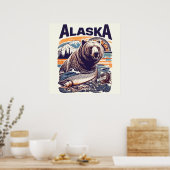 Retro Alaska Nature Poster (Küche)