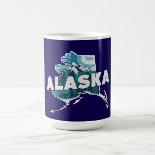 Retro-Alaska-Silhouette   Kaffeetasse