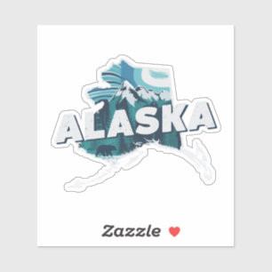 Retro Alaska Staat Aufkleber