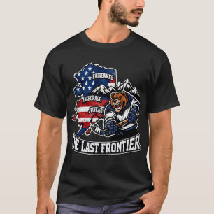 Retro Alaska The Last Frontier Eishockey Bärenkart T-Shirt
