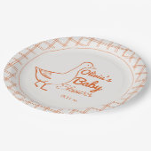 Retro Alberne Gänsehandschuh Pappteller (Schrägansicht)