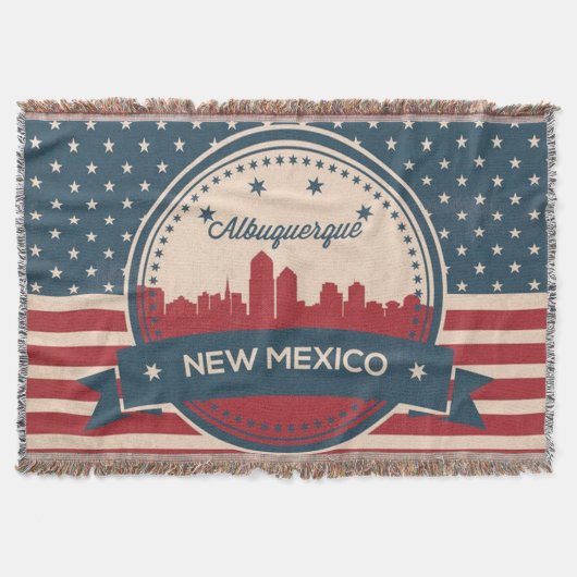 Retro Alberquerque New Mexico Skyline Decke (Vorderseite)