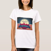 Retro Alberquerque New Mexico Skyline T-Shirt (Vorderseite)