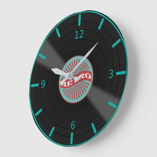 Retro Album Large Clock Große Wanduhr (Winkel)