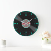 Retro Album Large Clock Große Wanduhr (Zuhause)
