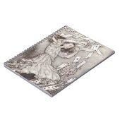 Retro Alice Fallende Karten viktorianisches Design Notizblock (Linke Seite)