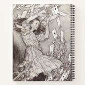 Retro-Alice-Falling-Cards im viktorianischen Desig Notizblock (Rückseite)