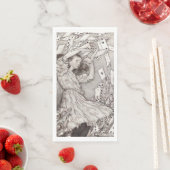 Retro-Alice-Falling-Cards im viktorianischen Desig Serviette (Beispiel)