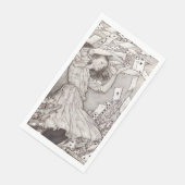 Retro-Alice-Falling-Cards im viktorianischen Desig Serviette (Ecke)