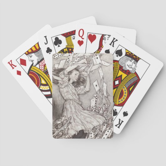 Retro Alice Falling Cards Victorian Design Spielkarten (Rückseite)