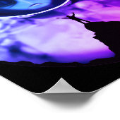 Retro Alien Astronaut Poster (Ecke)