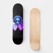 Retro Alien Astronaut Skateboard (Vorderseite)