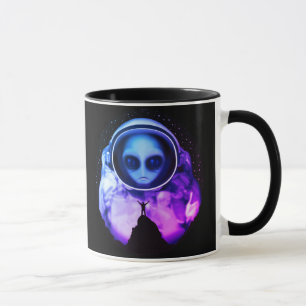 Retro Alien Astronaut Tasse