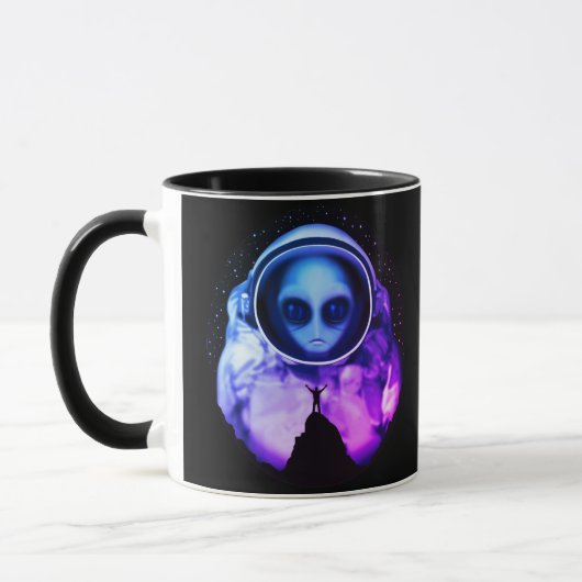 Retro Alien Astronaut Tasse (Links)