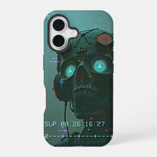 Retro-Alien auf dem VCR iPhone 16 Hülle