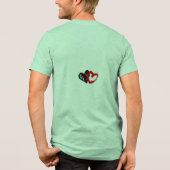 Retro-Alien-Disc-Golf Tri-Blend Shirt (Rückseite)