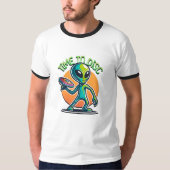 Retro Alien Disk Golf T-Shirt (Vorderseite)