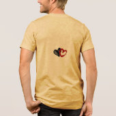 Retro Alien Disk Golf Tri-Blend Shirt (Rückseite)