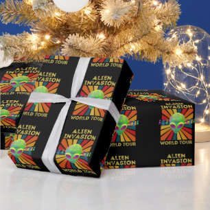Retro Alien Invasion World Tour Colorado Geschenkpapier