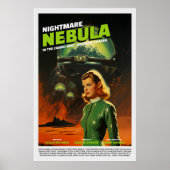 Retro Alien Sci-Fi Movie Inspired Wall Poster (Vorne)