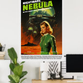 Retro Alien Sci-Fi Movie Inspired Wall Poster (Heimbüro)