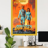 Retro Alien Sci-Fi Movie Inspired Wall Poster (Heimbüro)