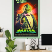 Retro Alien Sci-Fi Movie Inspired Wall Poster (Heimbüro)