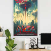 Retro Alien Sci-Fi Movie Inspired Wall Poster (Heimbüro)
