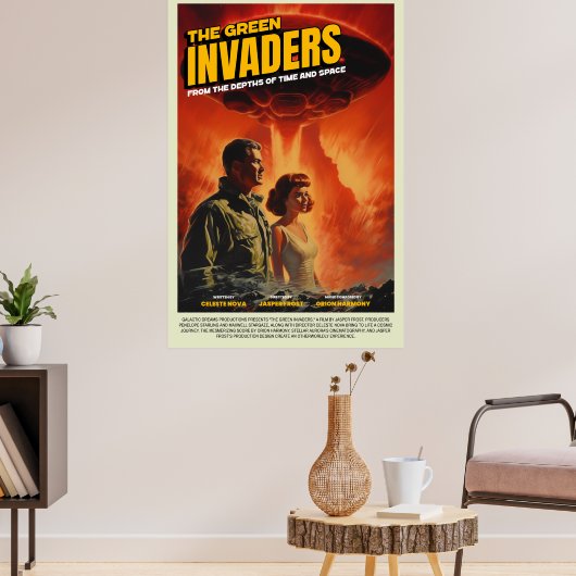 Retro Alien Sci-Fi Movie Inspired Wall Poster (Wohnzimmer 3)