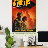 Retro Alien Sci-Fi Movie Inspired Wall Poster (Heimbüro)