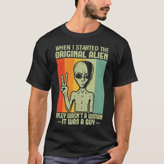 Retro Alien Shirt (Vorderseite)