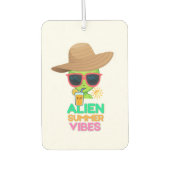 Retro-Alien-Sommerstrand-Vibes Autolufterfrischer (Vorderseite)