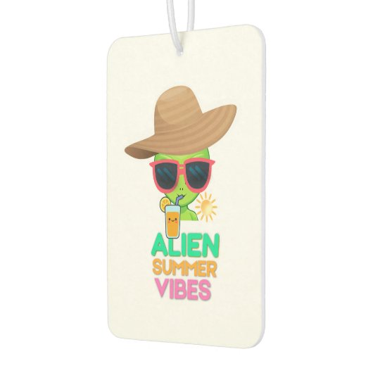 Retro-Alien-Sommerstrand-Vibes Autolufterfrischer (Links)