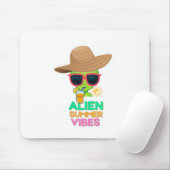 Retro-Alien-Sommerstrand-Vibes Mousepad (Mit Mouse)
