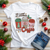 Retro All I Woll for Christmas Coffee Lover Tri-Blend Shirt
