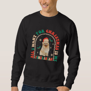 Retro All i woll for Christmas ist mein Spitz Gr Sweatshirt