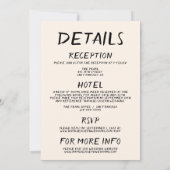 Retro alle in einer Hand gezeichnete Kuchenrahmen  Einladung (Rückseite)