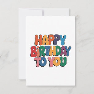 Retro Alles Gute zum Geburtstag Dankeskarte