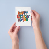 Retro Alles Gute zum Geburtstag Flyer (Gruppe)