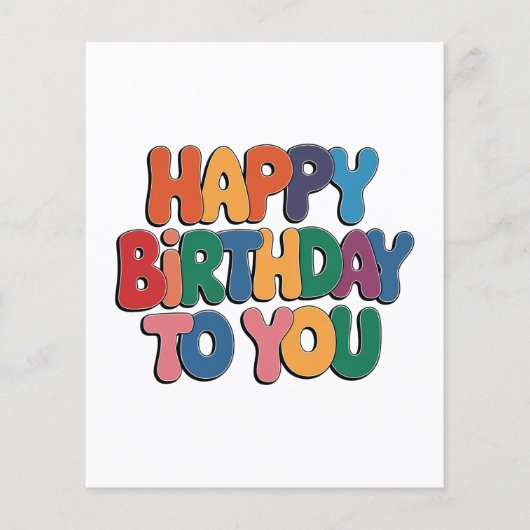 Retro Alles Gute zum Geburtstag Flyer (Vorne)