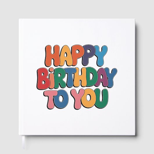 Retro Alles Gute zum Geburtstag Gästebuch (Vorderseite)