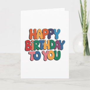 Retro Alles Gute zum Geburtstag Karte