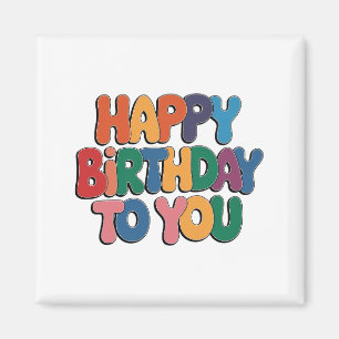 Retro Alles Gute zum Geburtstag Magnet